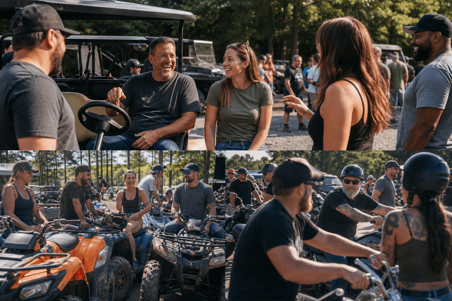 Friends at a powersports meetup
